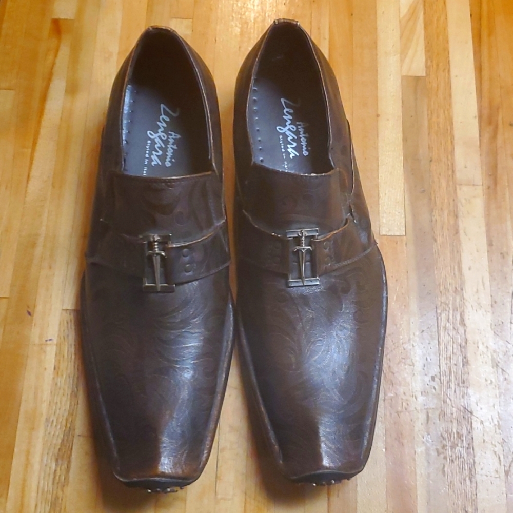 Antonio Zengara style in Italy, size 11M color Brown loafers